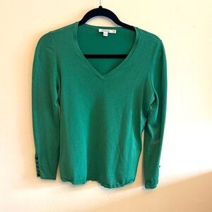 Chico's Green V-Neck Sweater